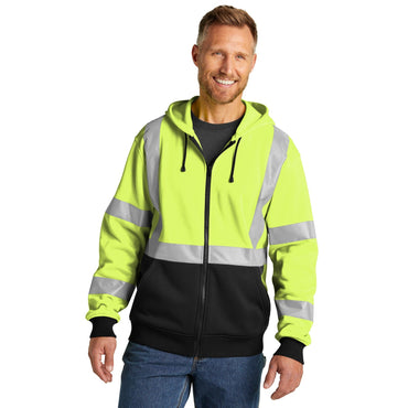 CornerStone-CornerStone® A107 Class 3 Heavy-Duty Fleece Full-Zip Hoodie CSF300-MedTech-2