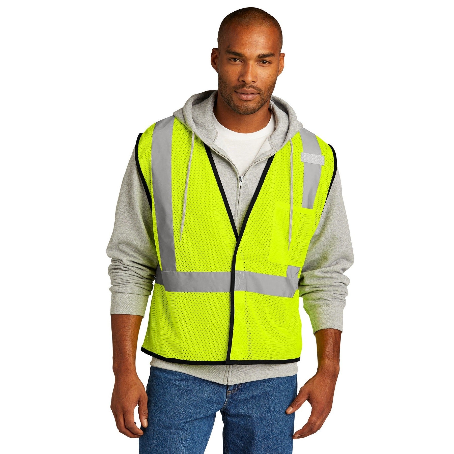 CornerStone-CornerStone ® ANSI 107 Class 2 Economy Mesh One-Pocket Vest. CSV100-MedTech-2