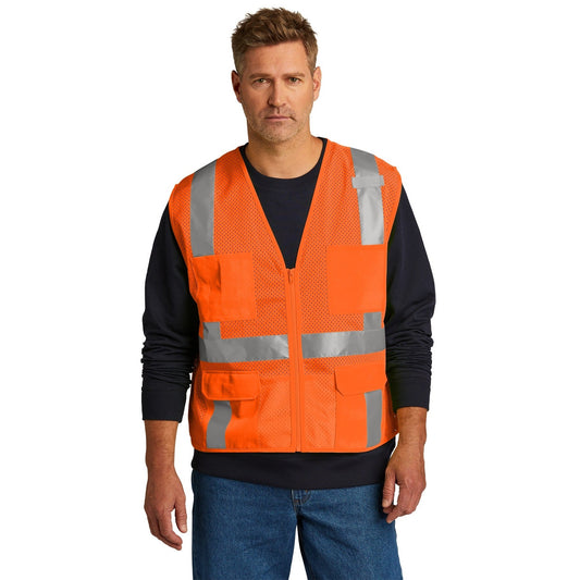 CornerStone-CornerStone ® ANSI 107 Class 2 Mesh Six-Pocket Zippered Vest. CSV104-MedTech-1