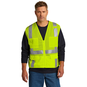 CornerStone-CornerStone ® ANSI 107 Class 2 Mesh Six-Pocket Zippered Vest. CSV104-MedTech-2