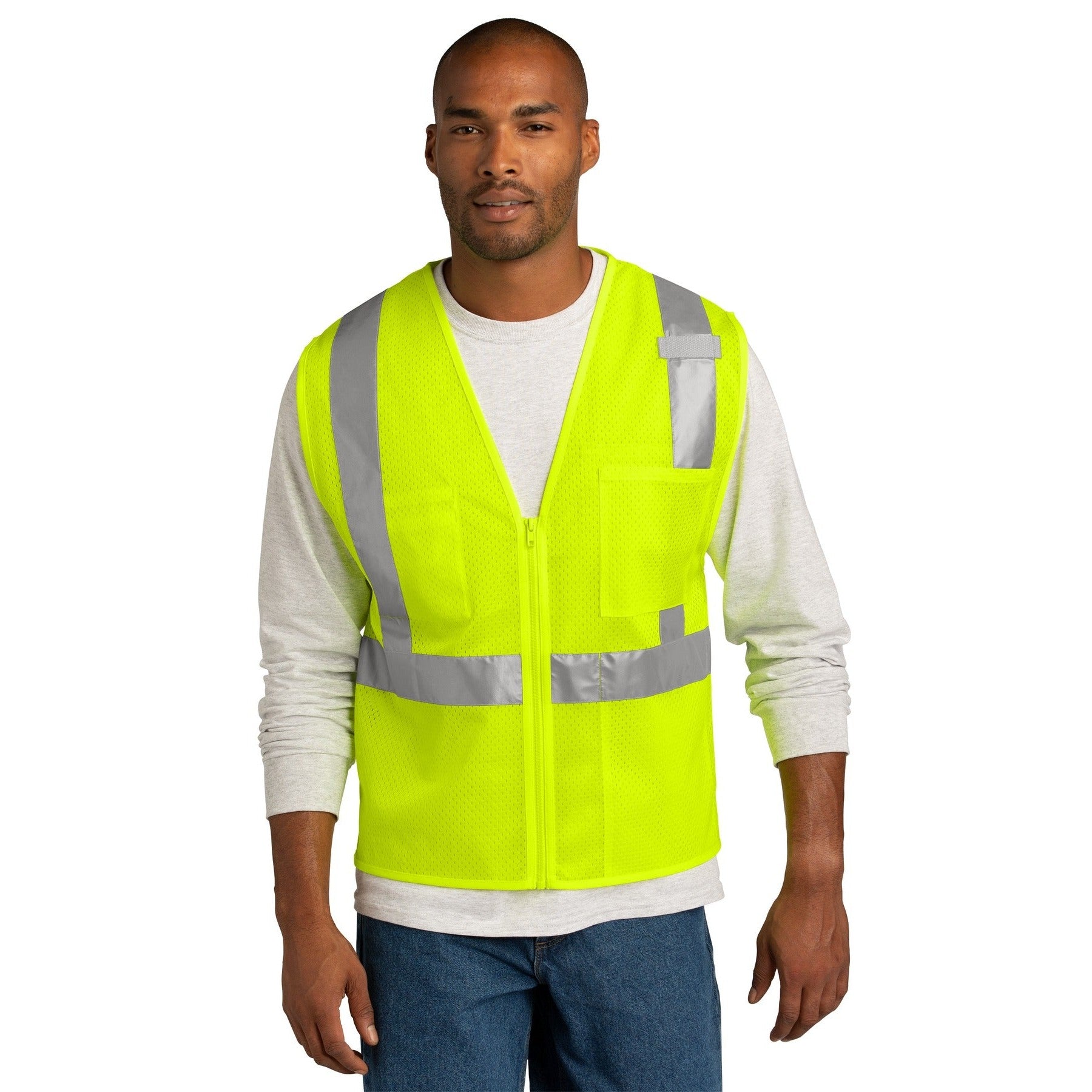 CornerStone-CornerStone ® ANSI 107 Class 2 Mesh Zippered Vest. CSV102-MedTech-2