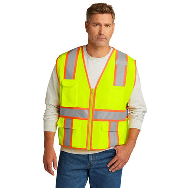 CornerStone-CornerStone ® ANSI 107 Class 2 Surveyor Zippered Two-Tone Vest. CSV105-MedTech-2