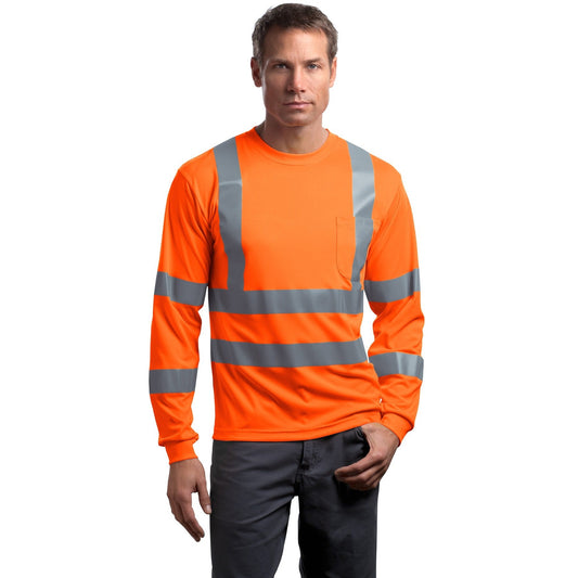 CornerStone-CornerStone® - ANSI 107 Class 3 Long Sleeve Snag-Resistant Reflective T-Shirt. CS409-MedTech-1