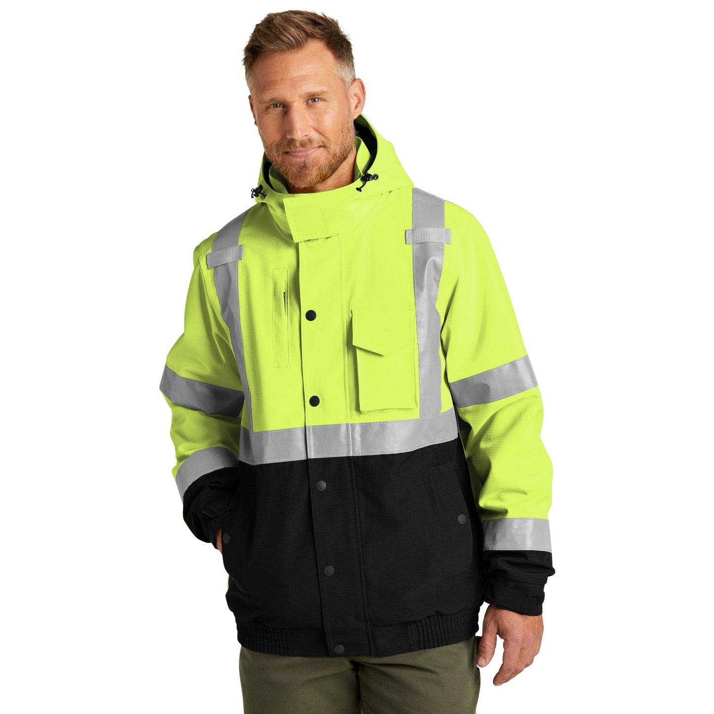 CornerStone-CornerStone® ANSI 107 Class 3 Waterproof Insulated Ripstop Bomber Jacket CSJ501-MedTech-1
