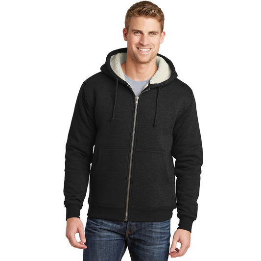 CornerStone-CornerStone® Heavyweight Sherpa-Lined Hooded Fleece Jacket. CS625-MedTech-1