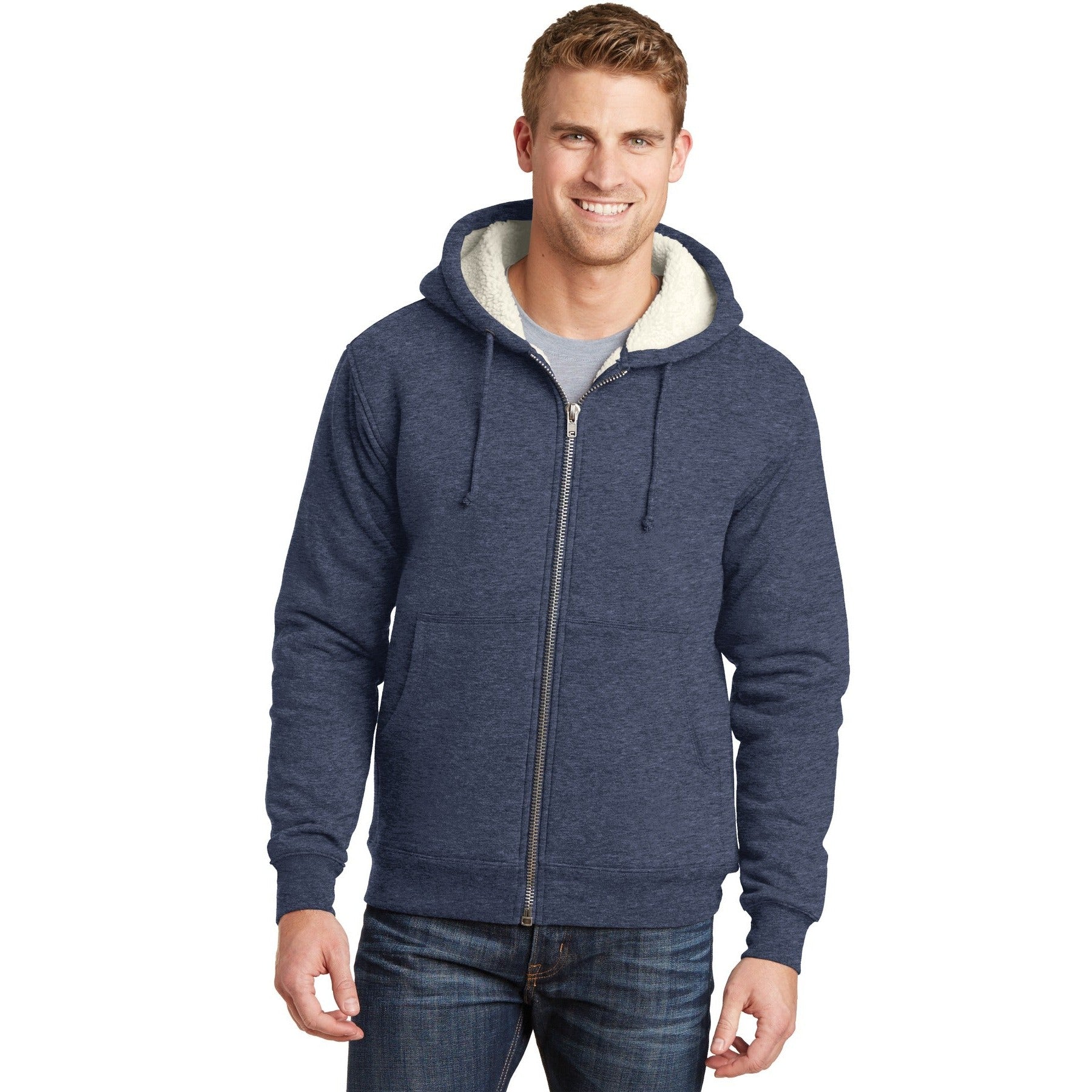 CornerStone-CornerStone® Heavyweight Sherpa-Lined Hooded Fleece Jacket. CS625-MedTech-3