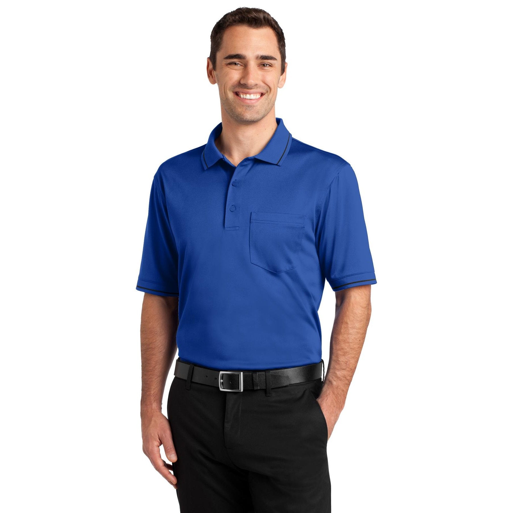 CornerStone-CornerStone® Select Snag-Proof Tipped Pocket Polo. CS415-MedTech-3