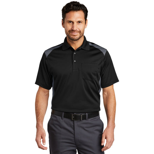 CornerStone-CornerStone® Select Snag-Proof Two Way Colorblock Pocket Polo. CS416-MedTech-1