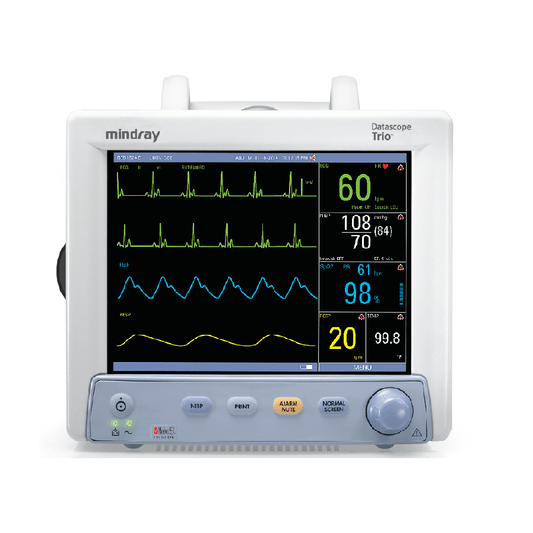 Mindray-Datascope Mindray Trio Patient Monitor w/ECG, SPO2, NIBP, Temp & Recorder, Recertified-MedTech-1