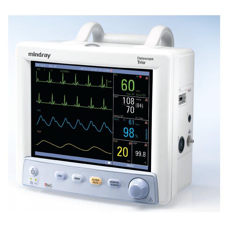 Mindray-Datascope Mindray Trio Patient Monitor w/ECG, SPO2, NIBP, Temp & Recorder, Recertified-MedTech-2