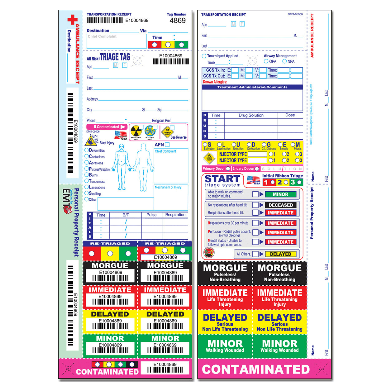 Disaster Management-Disaster Management Systems All Risk® Triage Tag, Non-Wristband-MedTech-1
