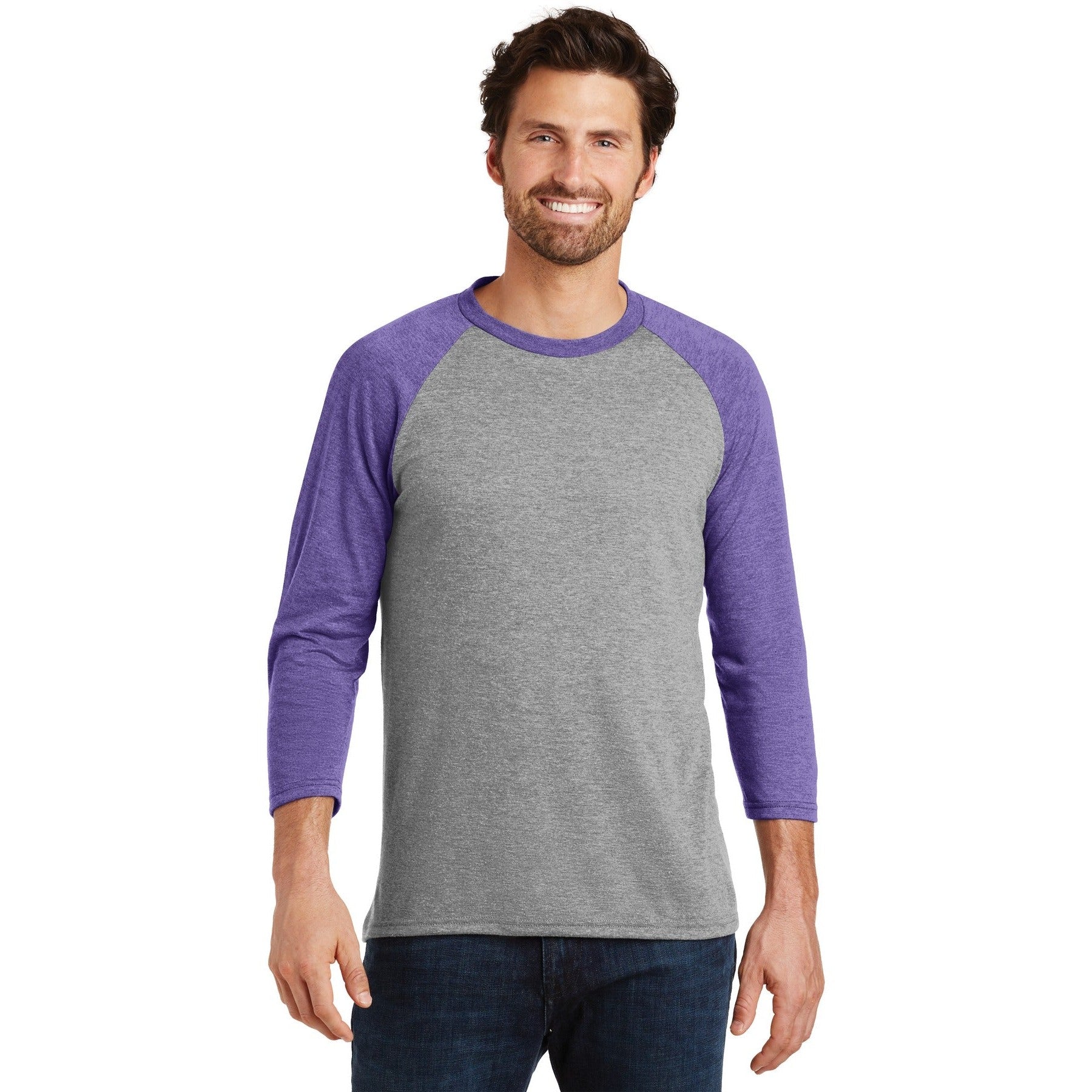 District-District ® Perfect Tri® 3/4-Sleeve Raglan. DM136-MedTech-10