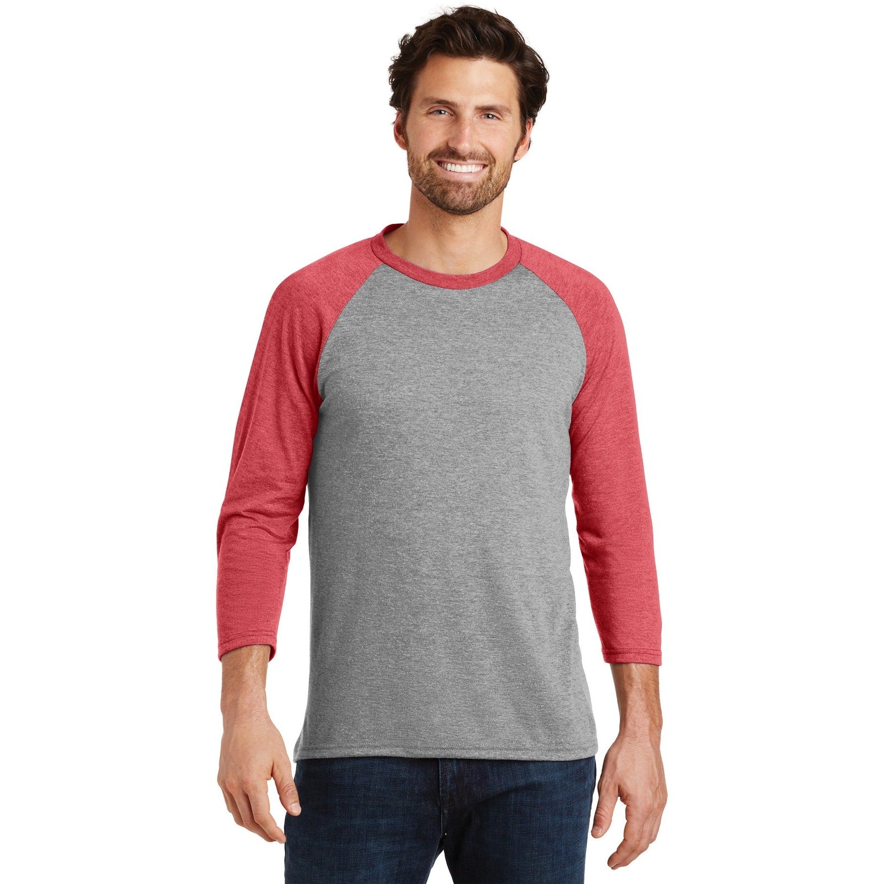 District-District ® Perfect Tri® 3/4-Sleeve Raglan. DM136-MedTech-11