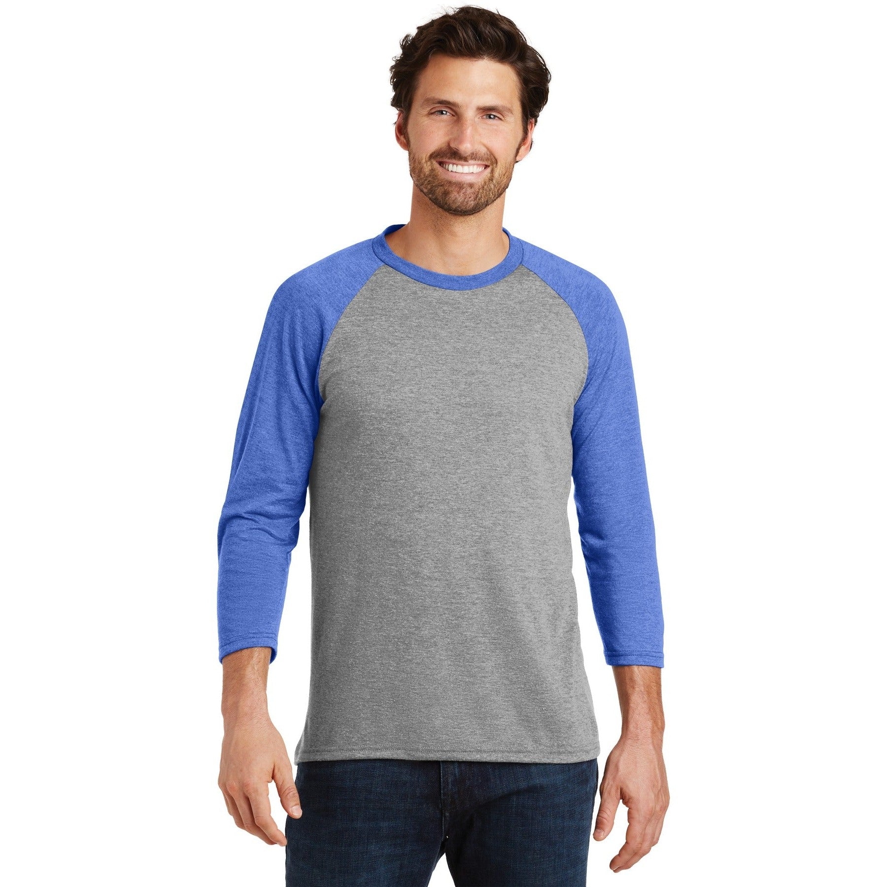 District-District ® Perfect Tri® 3/4-Sleeve Raglan. DM136-MedTech-12