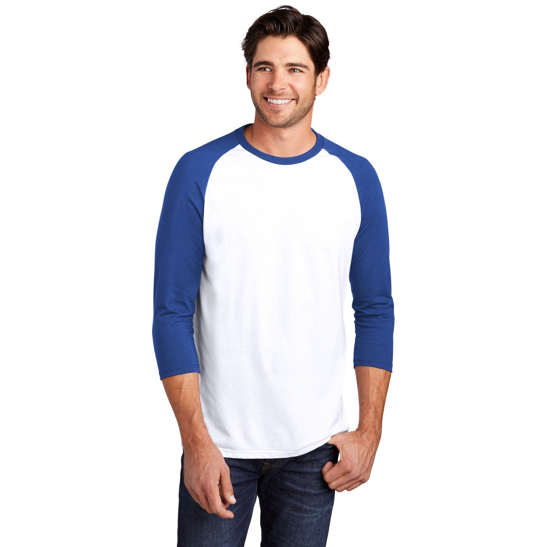 District-District ® Perfect Tri® 3/4-Sleeve Raglan. DM136-MedTech-4