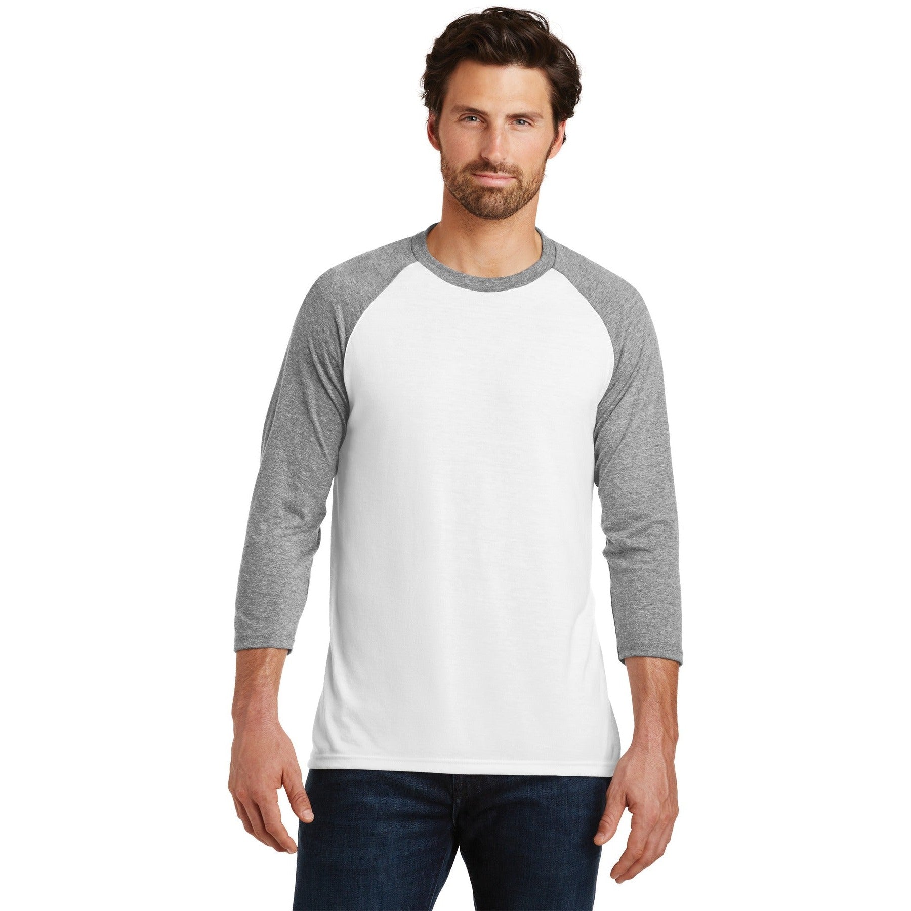 District-District ® Perfect Tri® 3/4-Sleeve Raglan. DM136-MedTech-5