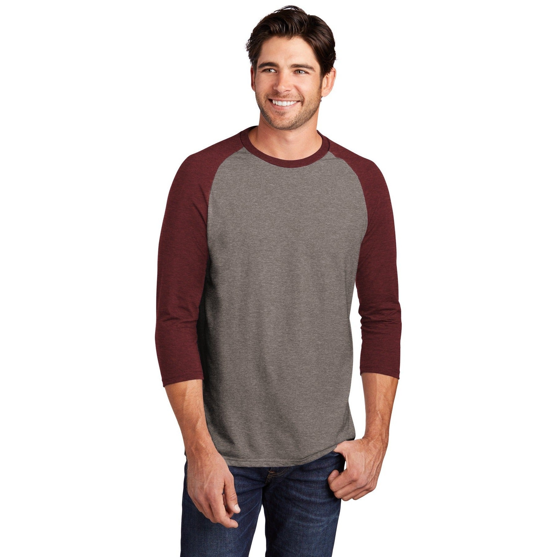 District-District ® Perfect Tri® 3/4-Sleeve Raglan. DM136-MedTech-6