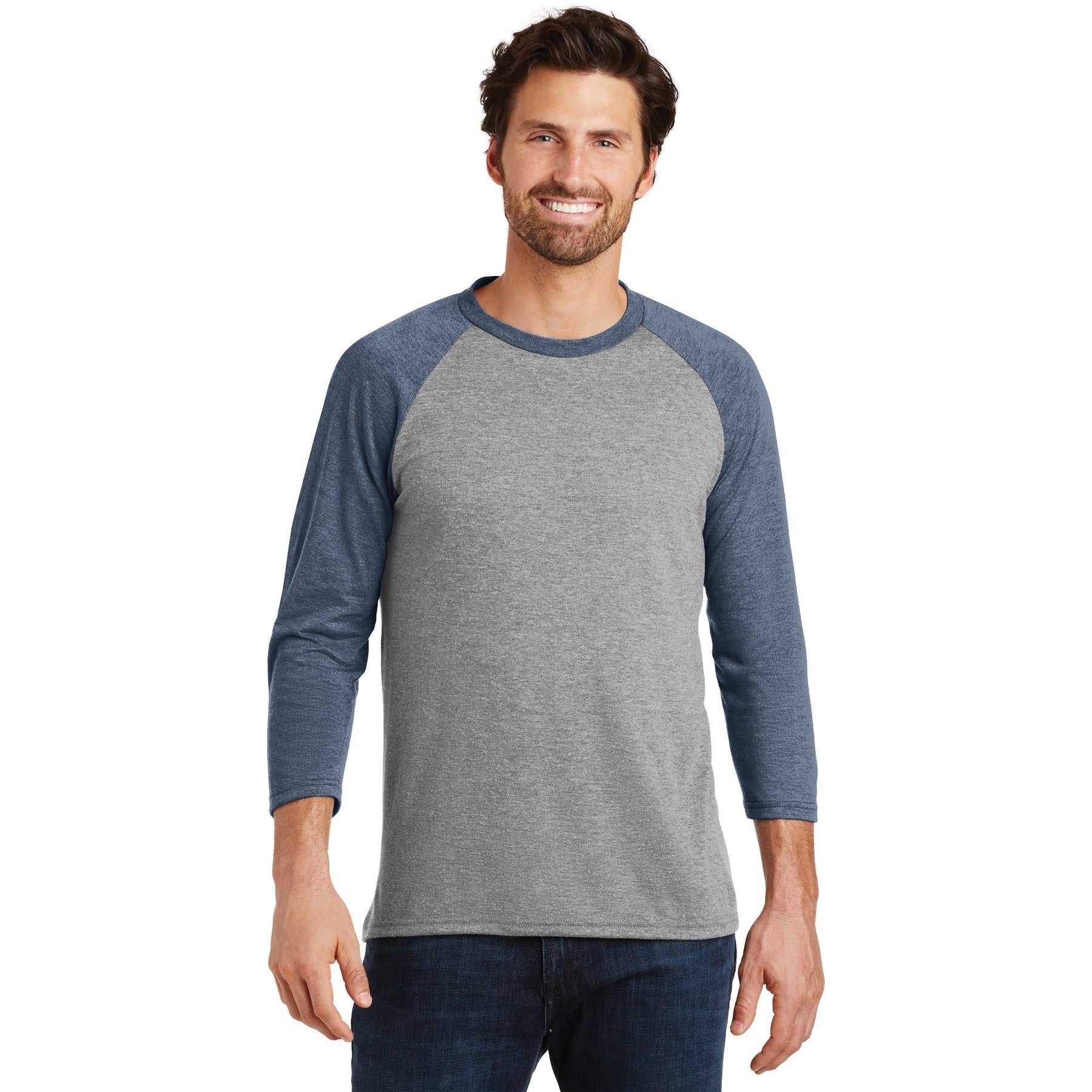 District-District ® Perfect Tri® 3/4-Sleeve Raglan. DM136-MedTech-8