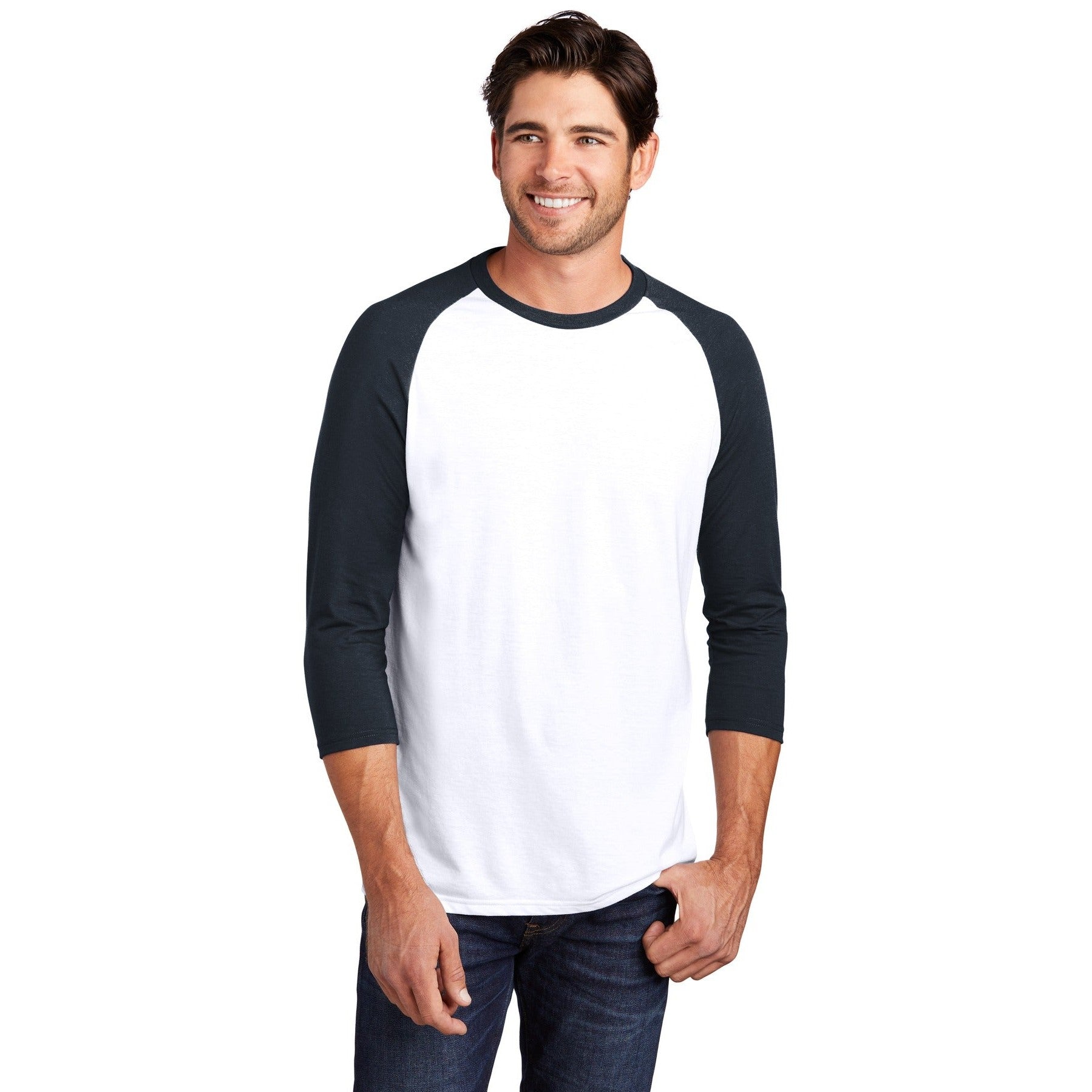 District-District ® Perfect Tri® 3/4-Sleeve Raglan. DM136-MedTech-9