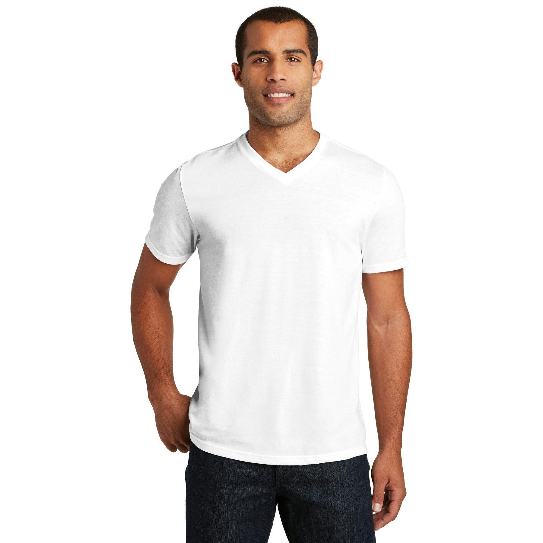 District-District ® Perfect Tri® V-Neck Tee. DT1350-MedTech-5
