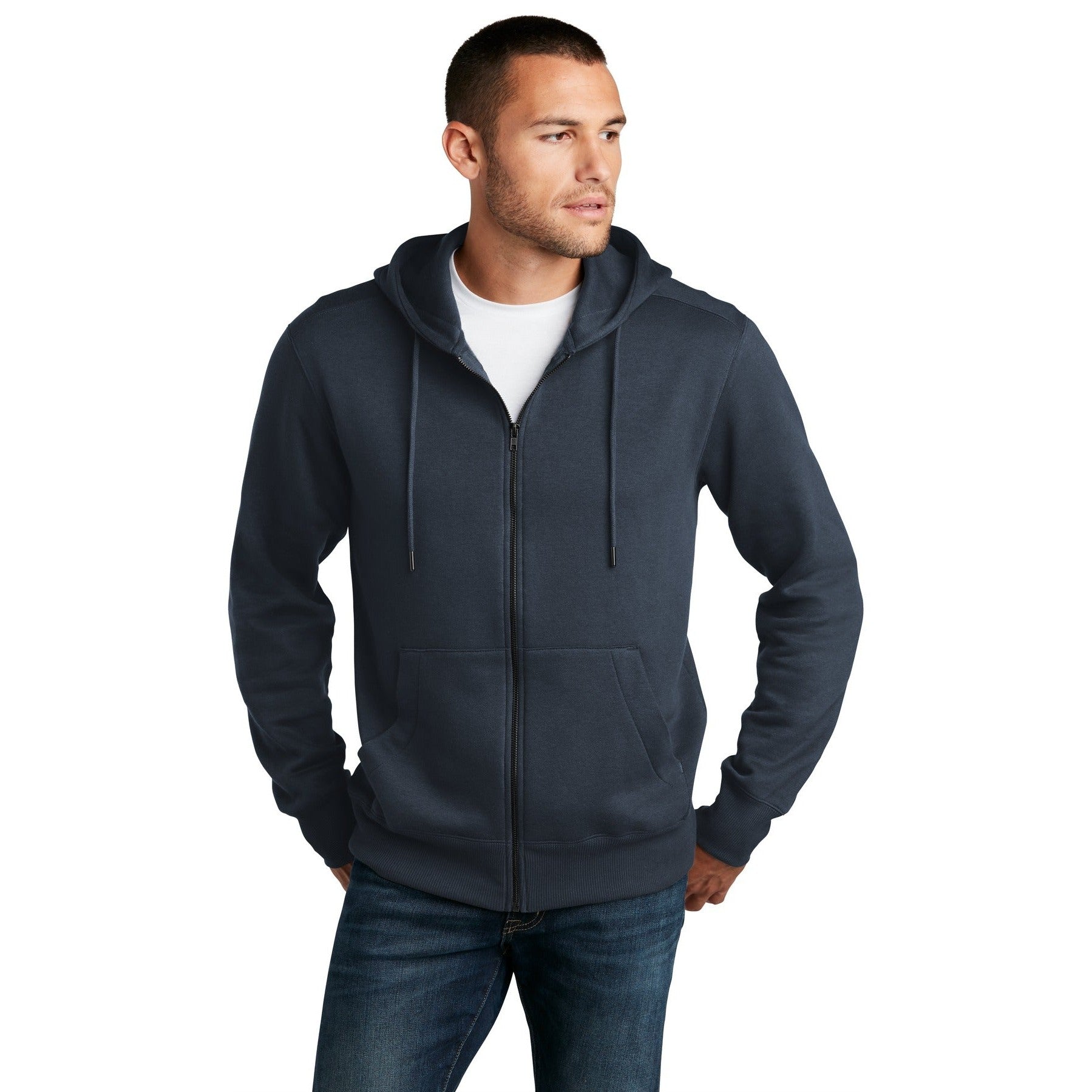District-District ® Perfect Weight ® Fleece Full-Zip Hoodie DT1103-MedTech-8