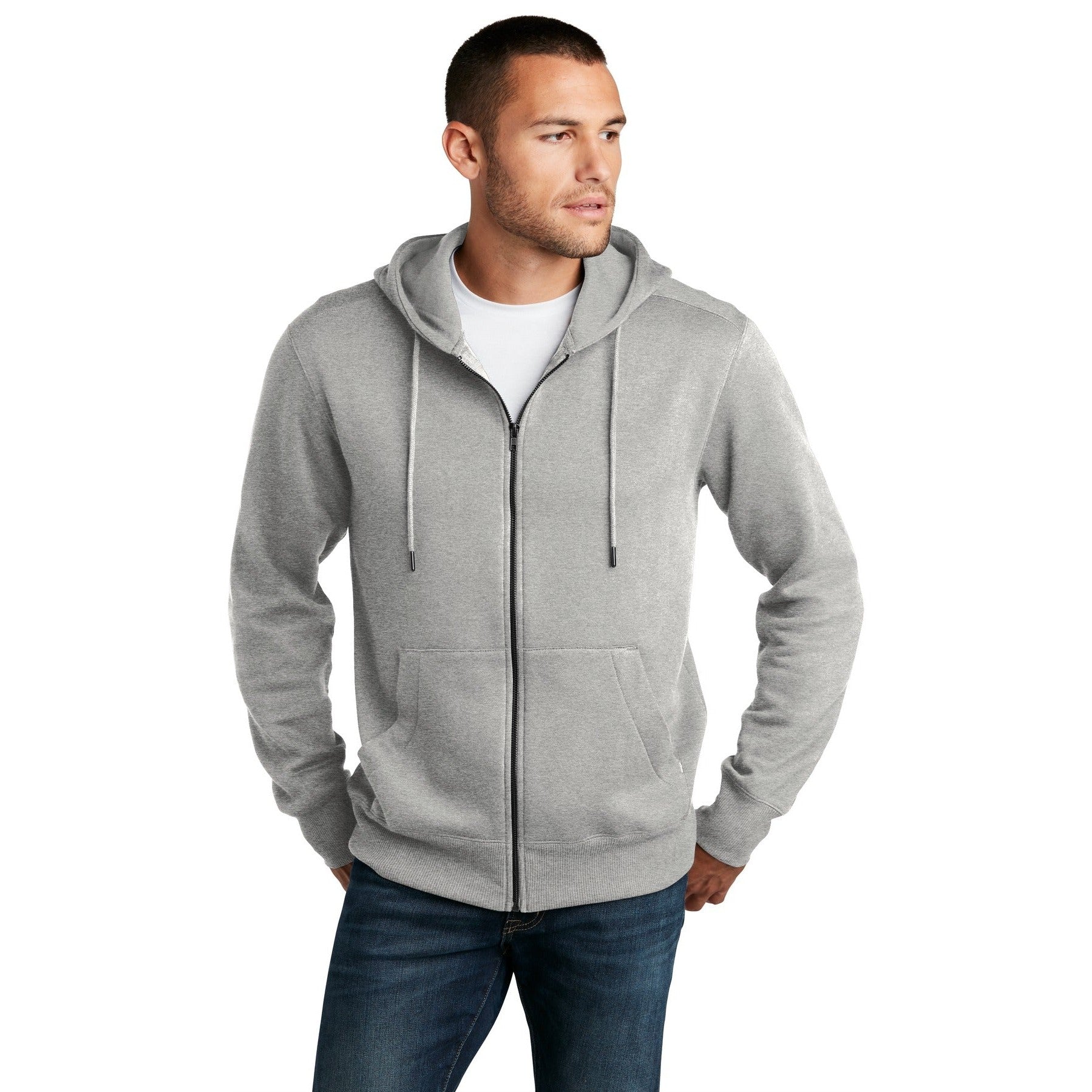 District-District ® Perfect Weight ® Fleece Full-Zip Hoodie DT1103-MedTech-4