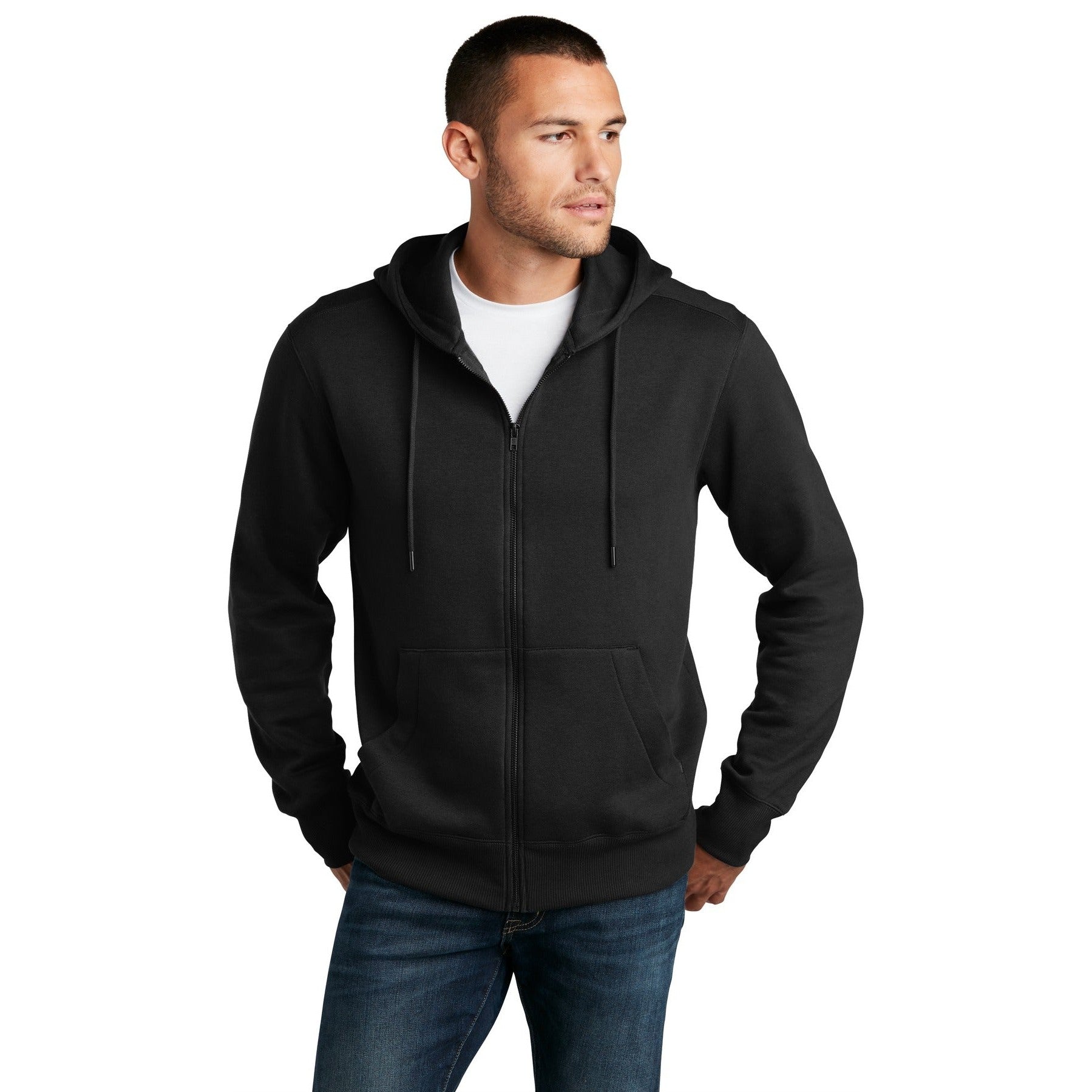 District-District ® Perfect Weight ® Fleece Full-Zip Hoodie DT1103-MedTech-5