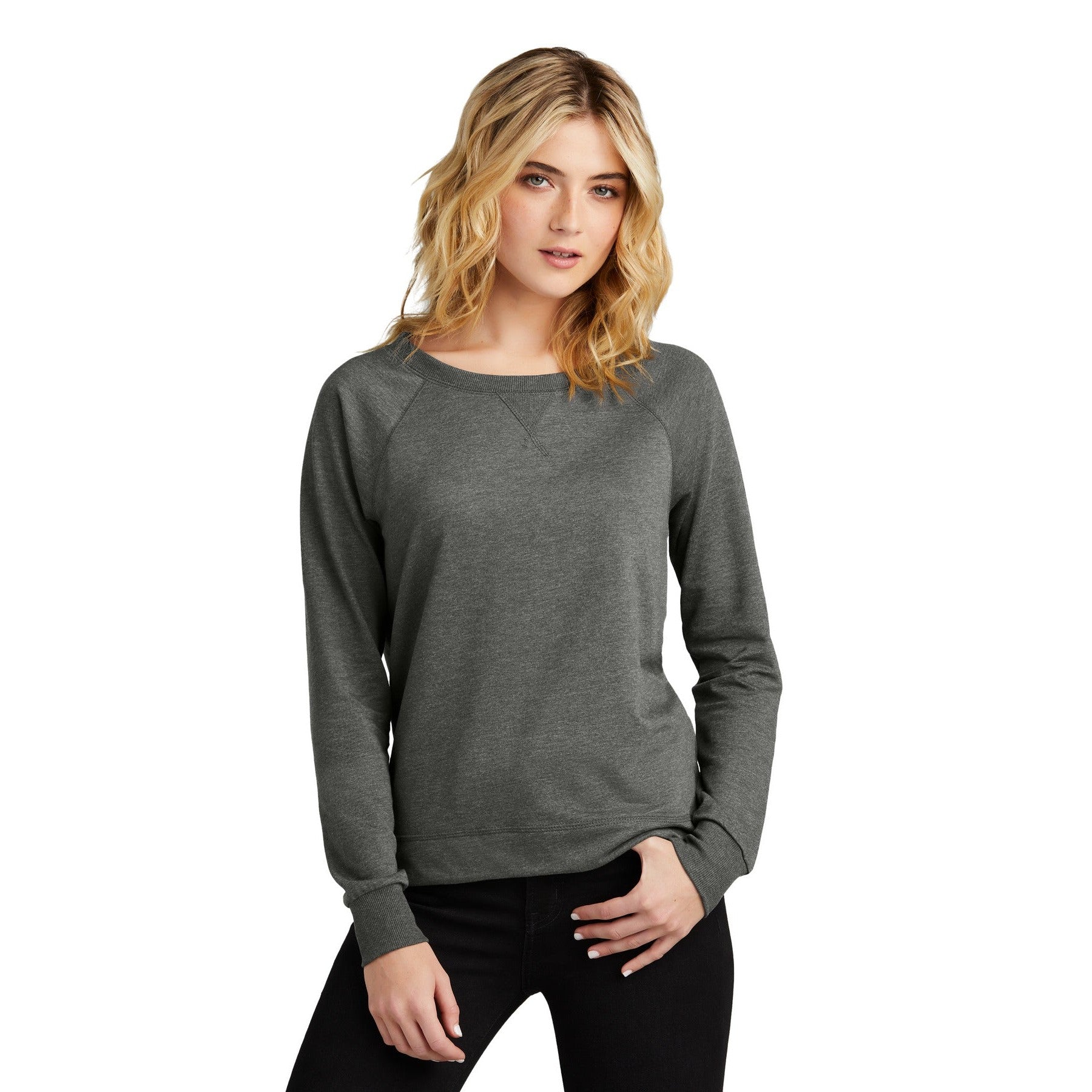 District-District® Women's Featherweight French Terry™ Long Sleeve Crewneck DT672-MedTech-6