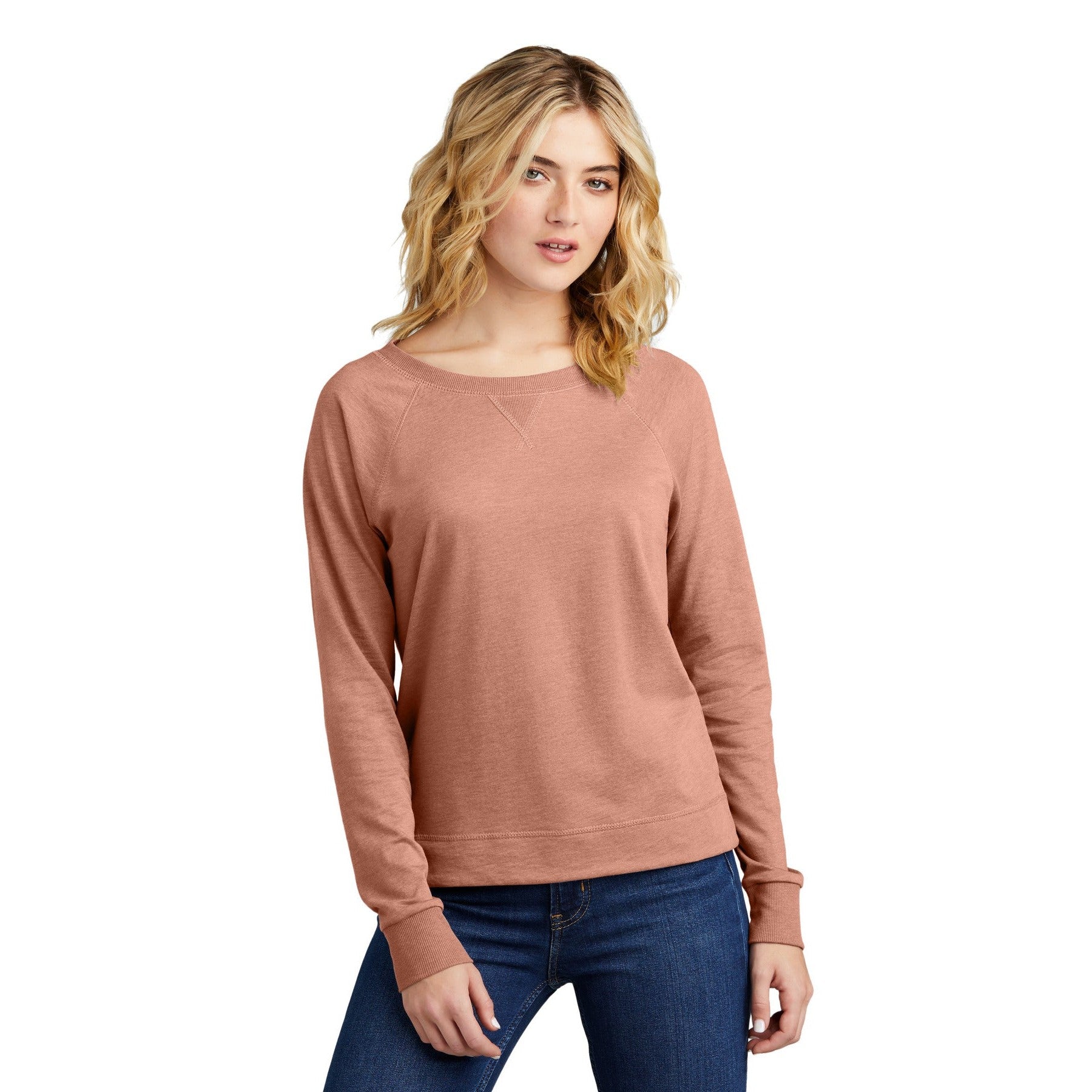 District-District® Women's Featherweight French Terry™ Long Sleeve Crewneck DT672-MedTech-5