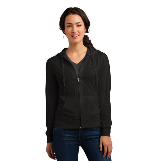 District-District® Women's Fitted Jersey Full-Zip Hoodie. DT2100-MedTech-1