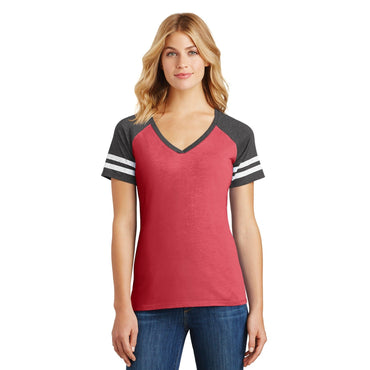 District-District ® Women's Game V-Neck Tee. DM476-MedTech-2