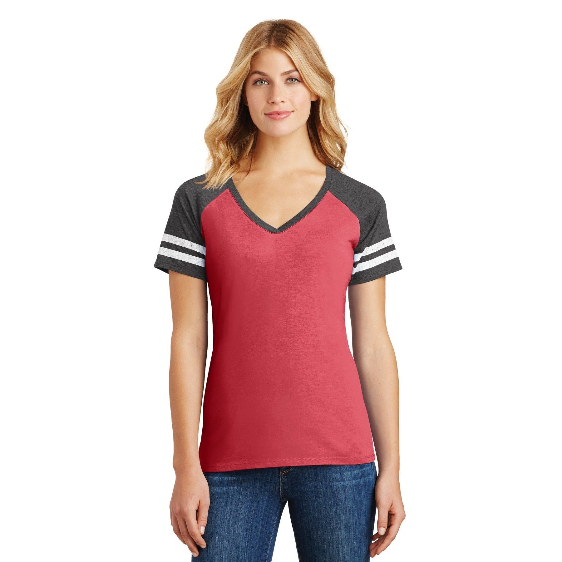 District-District ® Women's Game V-Neck Tee. DM476-MedTech-2