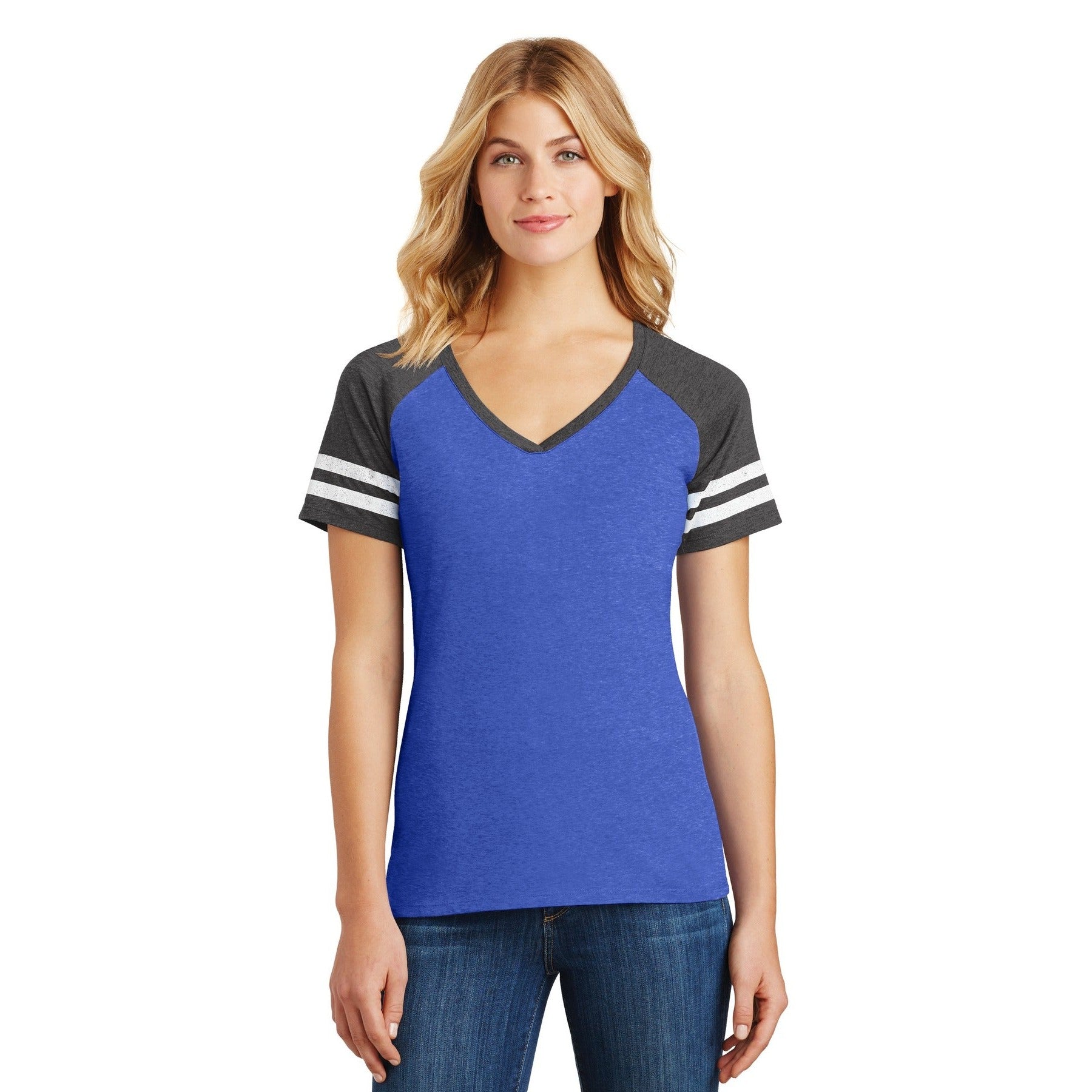 District-District ® Women's Game V-Neck Tee. DM476-MedTech-3