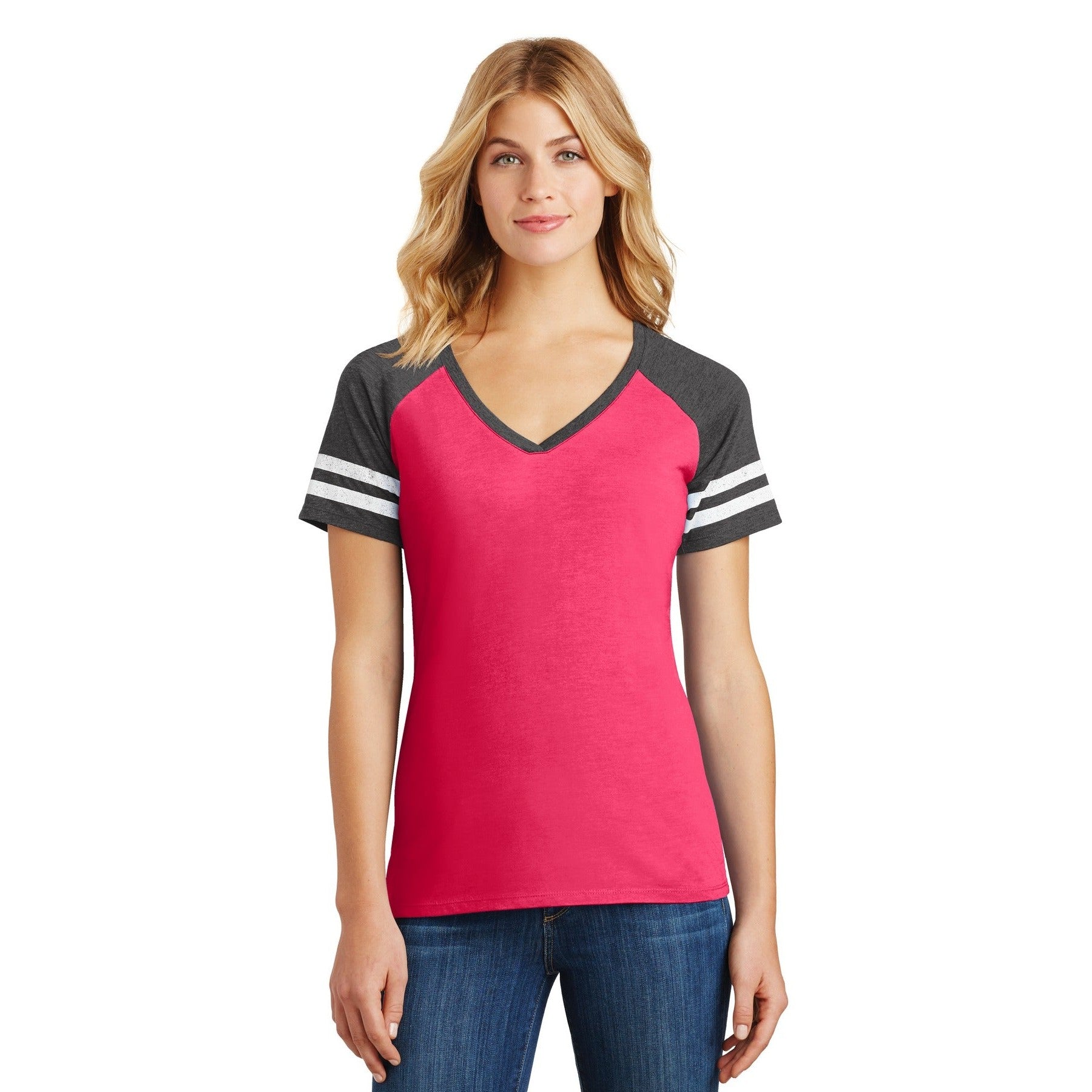 District-District ® Women's Game V-Neck Tee. DM476-MedTech-4
