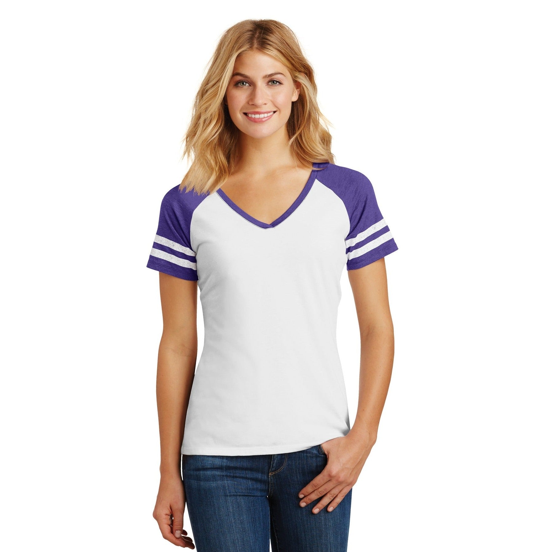 District-District ® Women's Game V-Neck Tee. DM476-MedTech-6