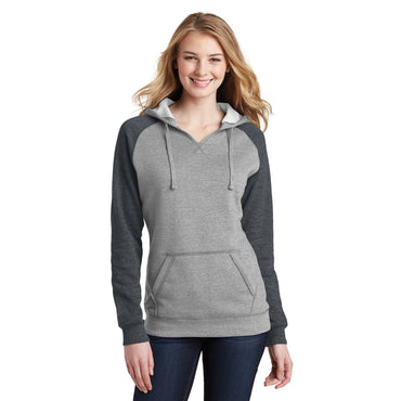 District-District® Women's Lightweight Fleece Raglan Hoodie. DT296-MedTech-2