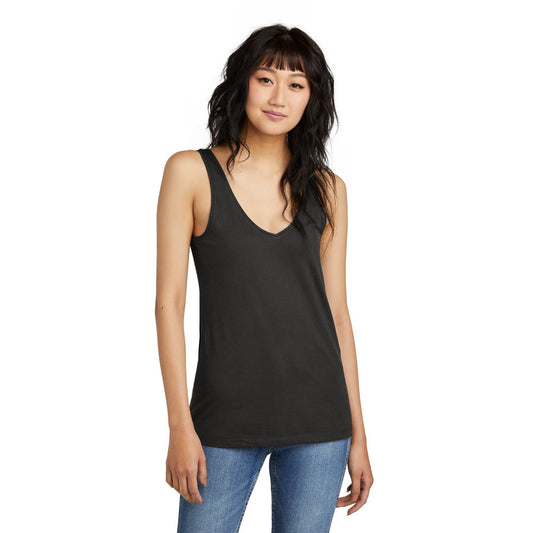 District-District® Women's Perfect Blend® CVC V-Neck Tank DT154-MedTech-1