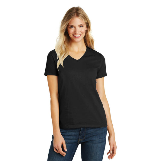 District-District® Women's Perfect Blend® CVC V-Neck Tee. DM1190L-MedTech-1