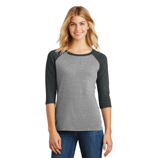 District-District® Women's Perfect Tri® 3/4-Sleeve Raglan. DM136L-MedTech-1