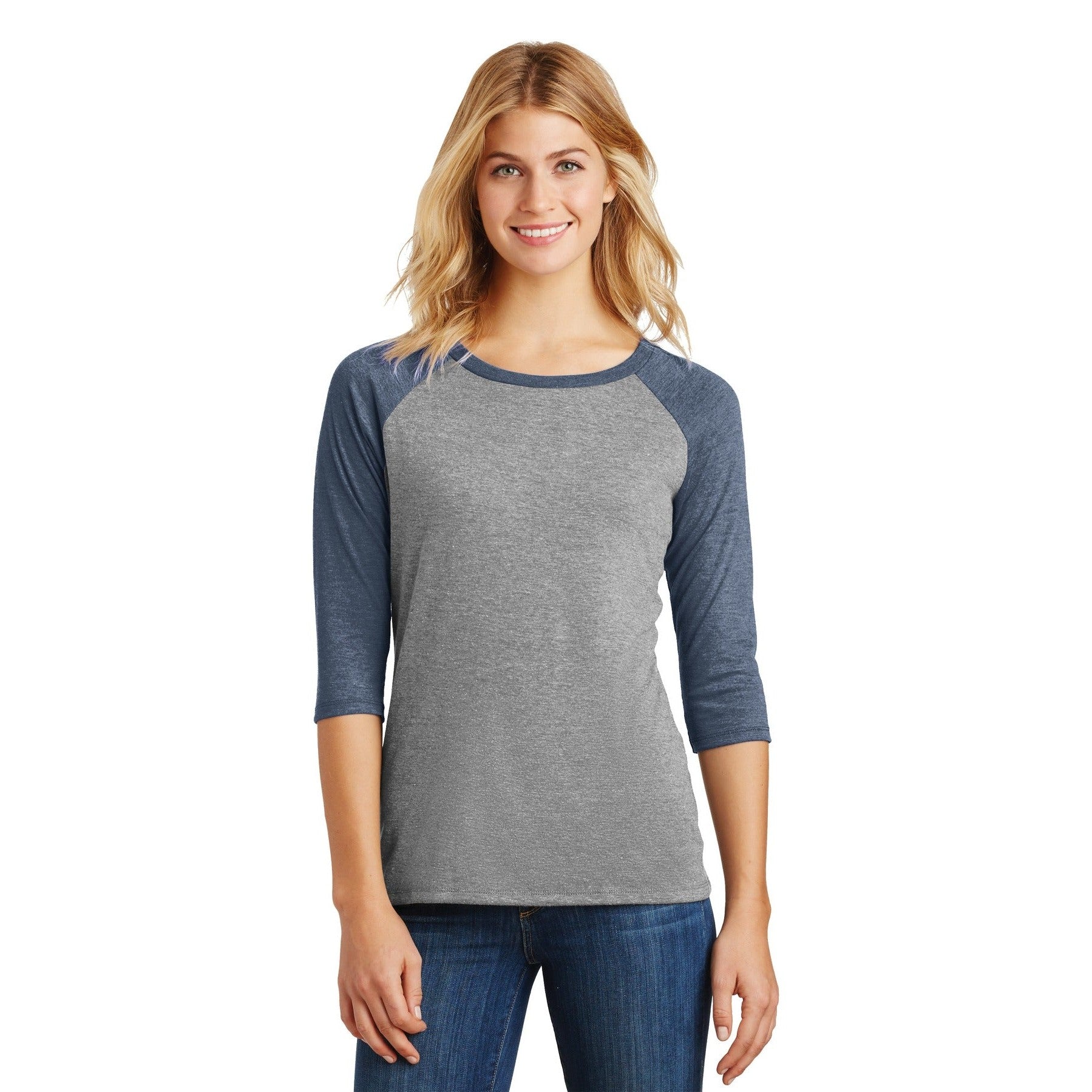District-District® Women's Perfect Tri® 3/4-Sleeve Raglan. DM136L-MedTech-7