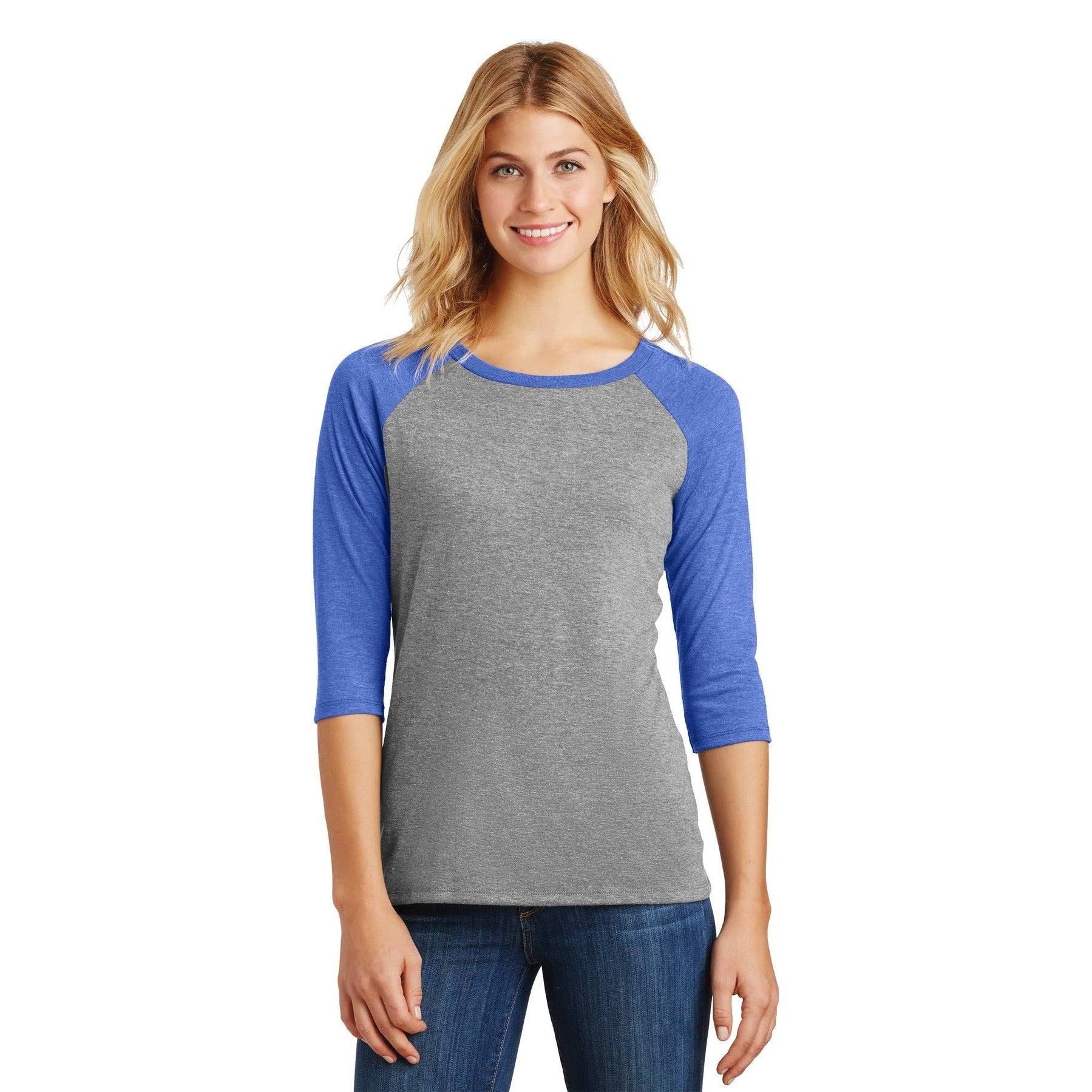 District-District® Women's Perfect Tri® 3/4-Sleeve Raglan. DM136L-MedTech-10