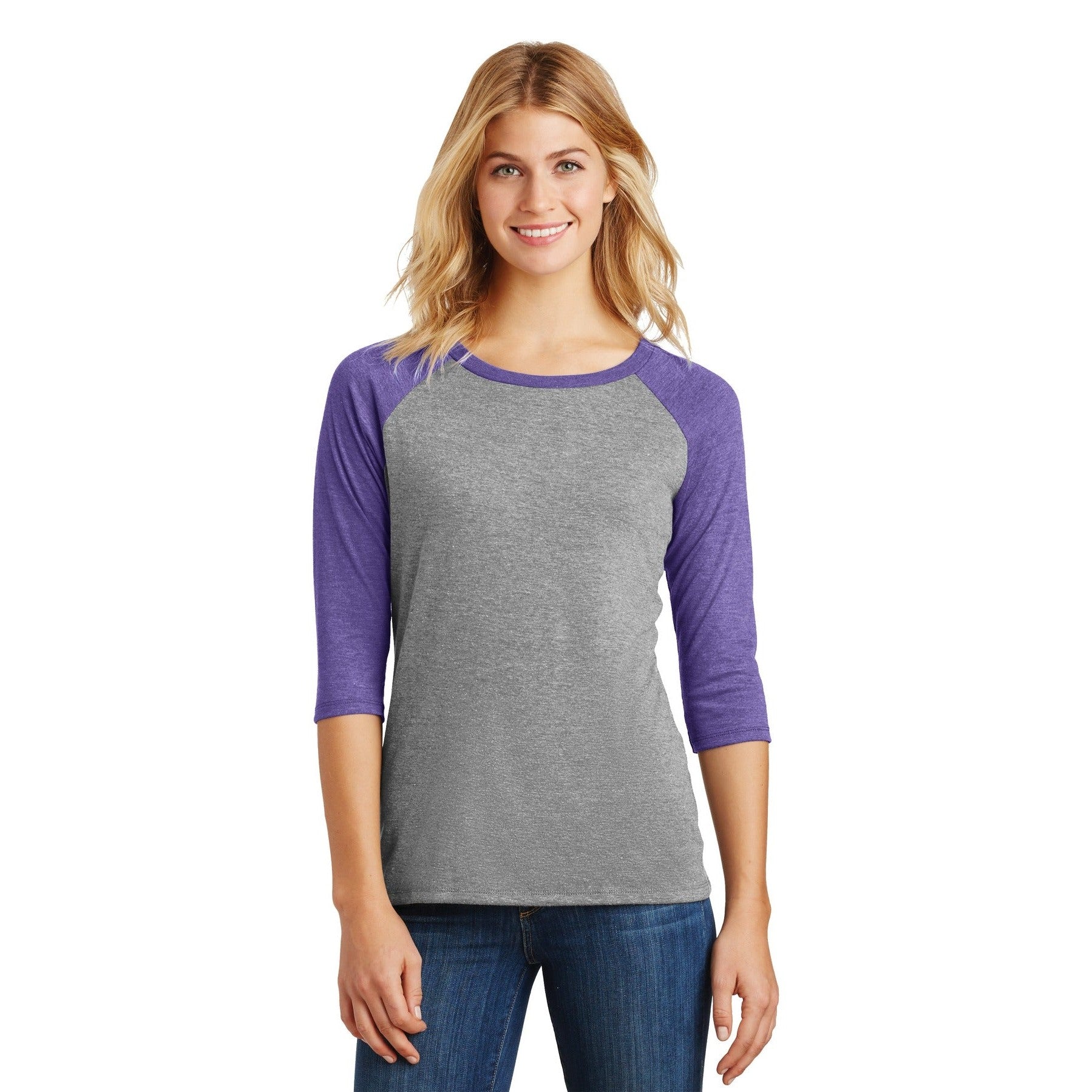 District-District® Women's Perfect Tri® 3/4-Sleeve Raglan. DM136L-MedTech-8