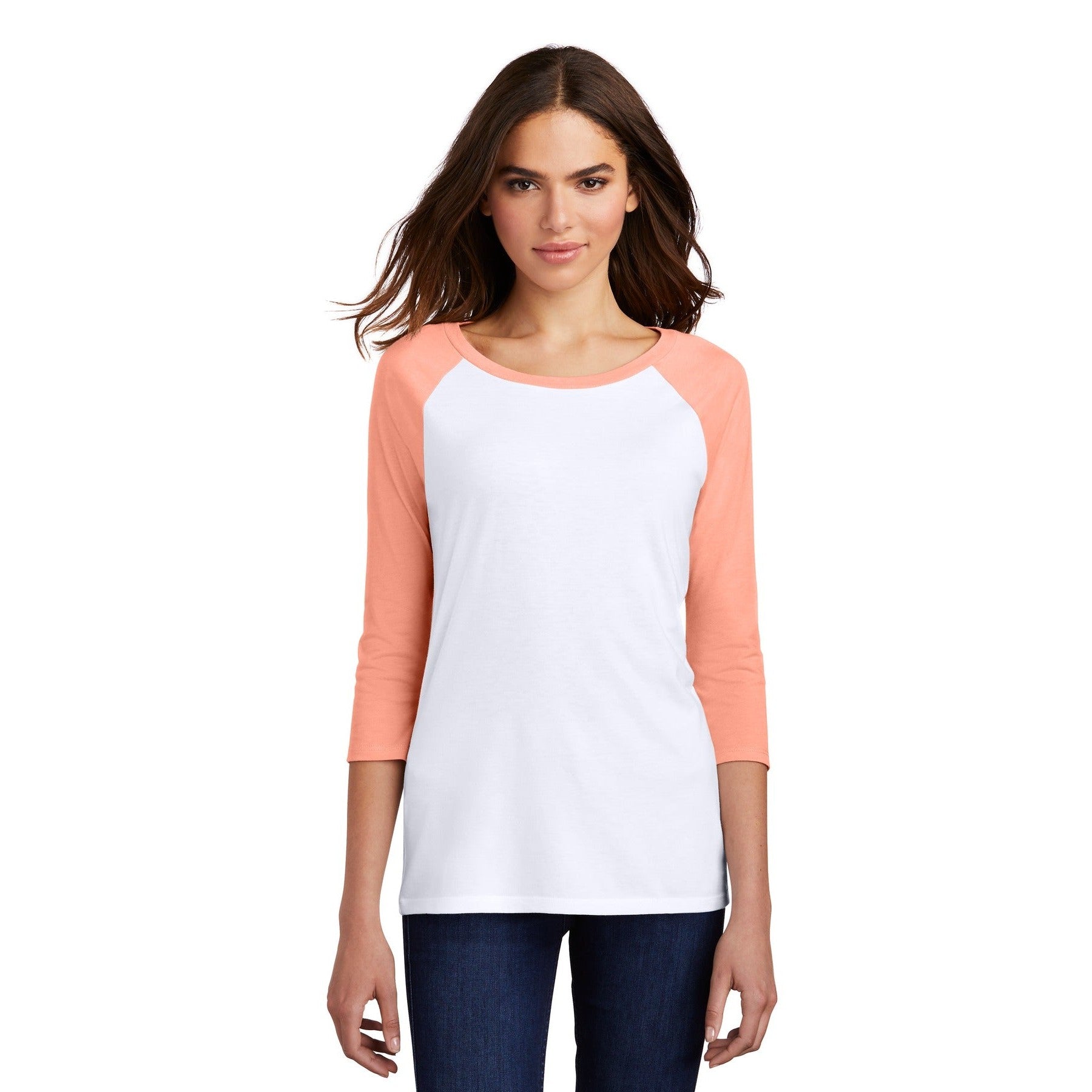 District-District® Women's Perfect Tri® 3/4-Sleeve Raglan. DM136L-MedTech-6