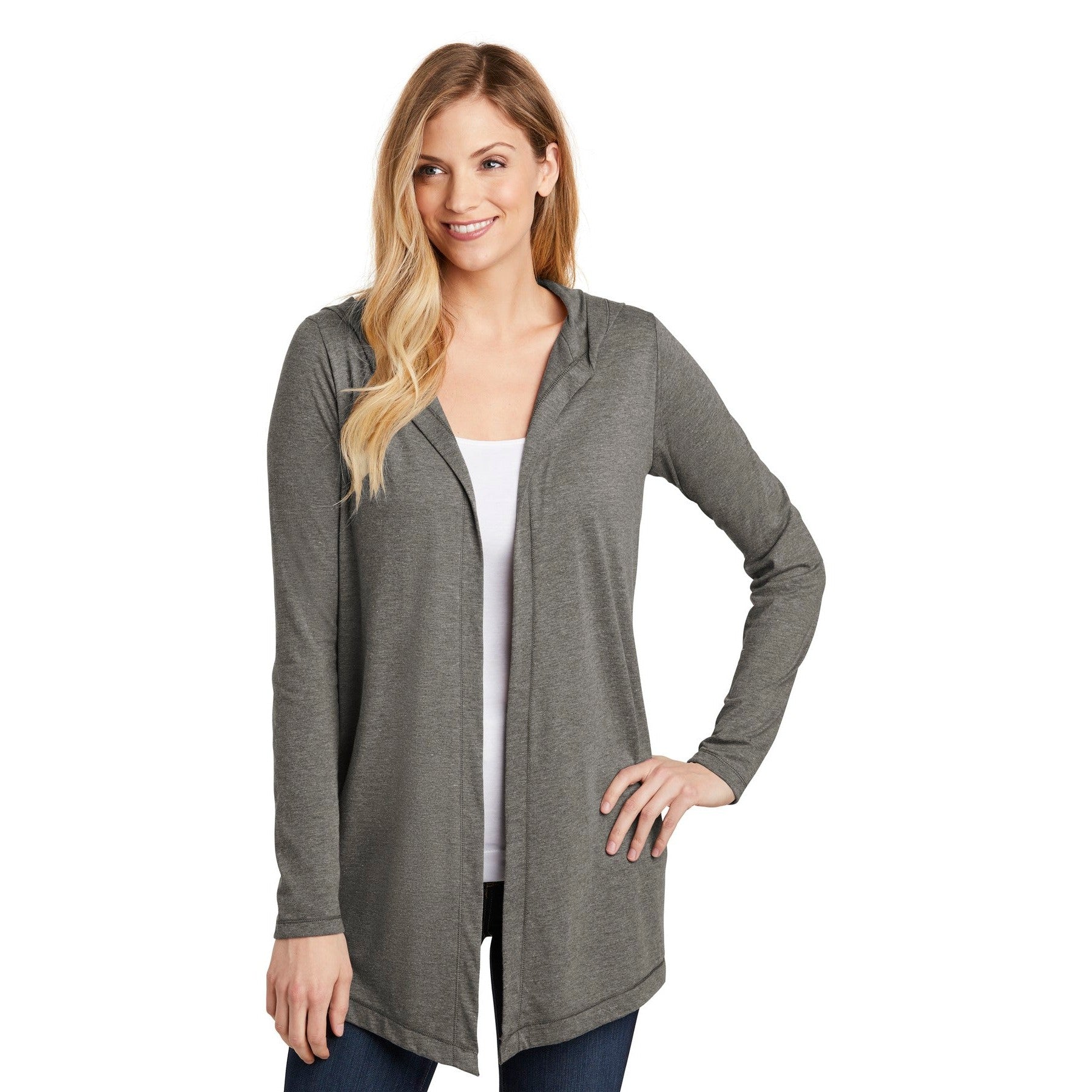 District-District ® Women's Perfect Tri ® Hooded Cardigan. DT156-MedTech-2