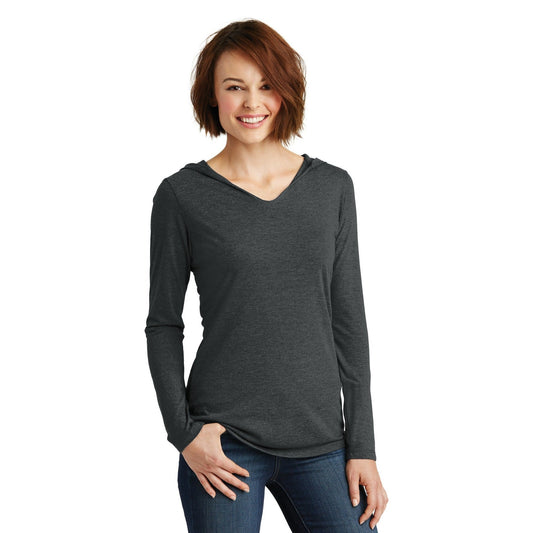 District-District® Women's Perfect Tri® Long Sleeve Hoodie. DM139L-MedTech-1