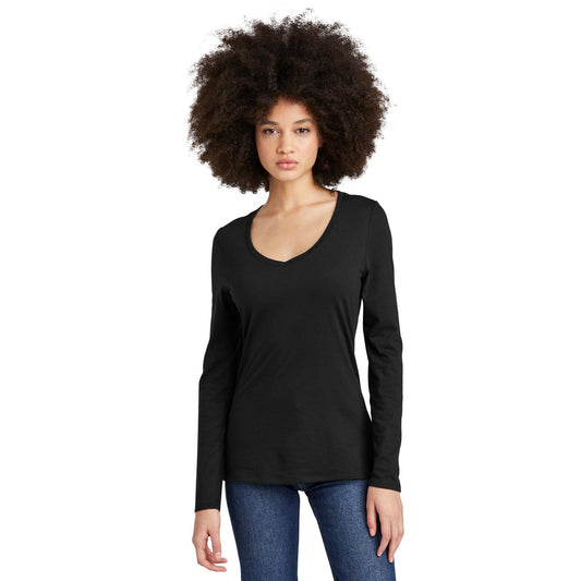 District-District® Women's Perfect Tri® Long Sleeve V-Neck Tee DT135-MedTech-1