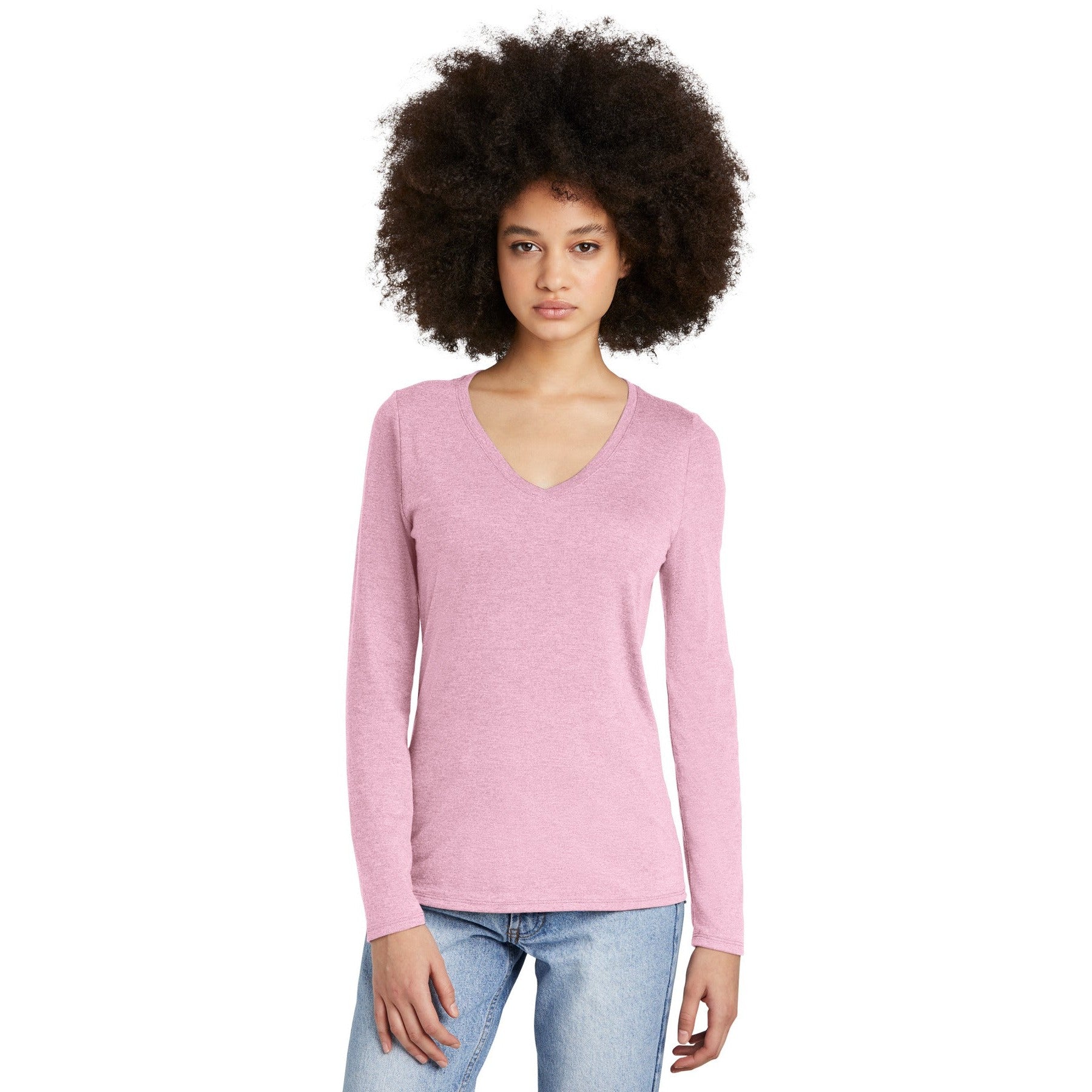 District-District® Women's Perfect Tri® Long Sleeve V-Neck Tee DT135-MedTech-10