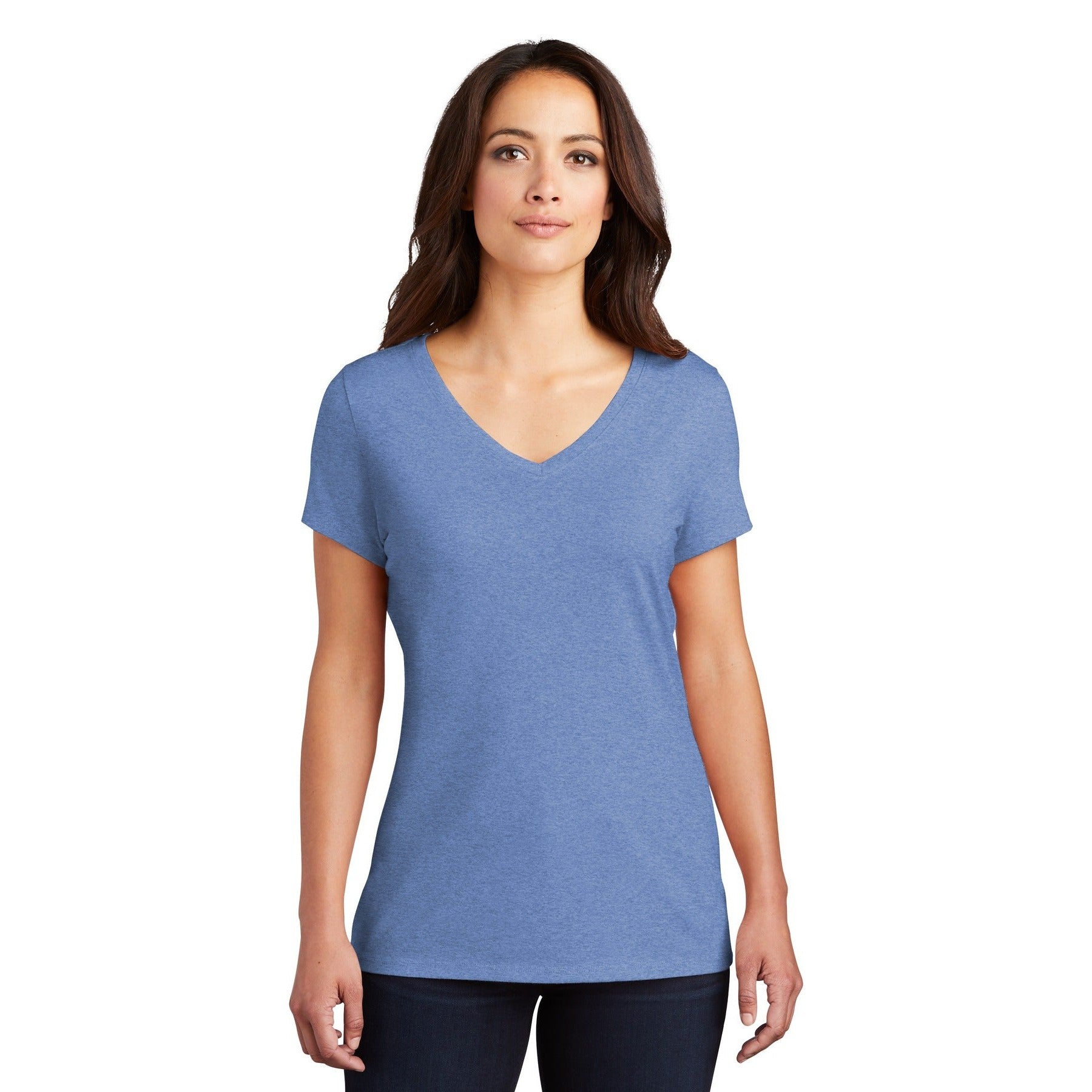 District-District® Women's Perfect Tri® V-Neck Tee. DM1350L-MedTech-13