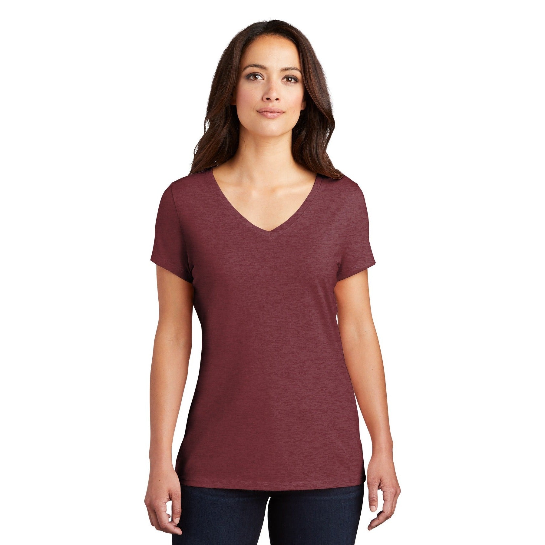 District-District® Women's Perfect Tri® V-Neck Tee. DM1350L-MedTech-14