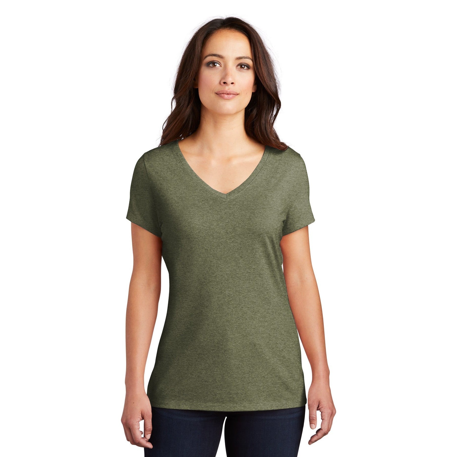 District-District® Women's Perfect Tri® V-Neck Tee. DM1350L-MedTech-15